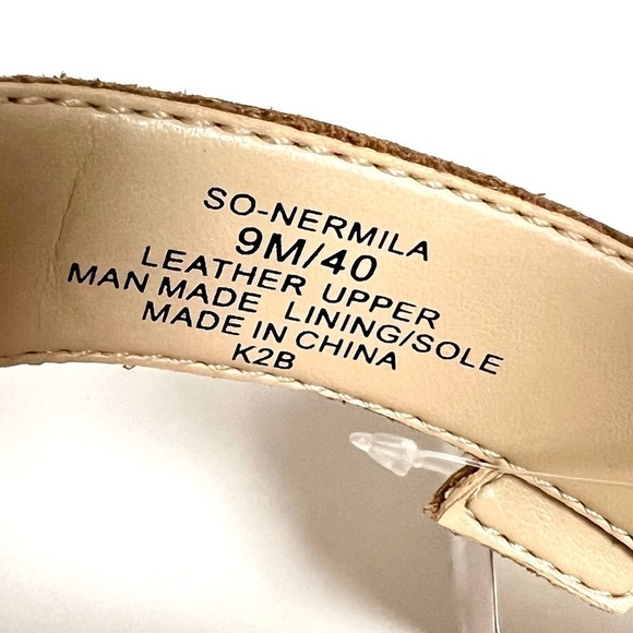 NWT SOLE SOCIETY Y2K So-Nermila Platform Block Heel sandals Taupe women’s size 9 - Picture 10 of 10